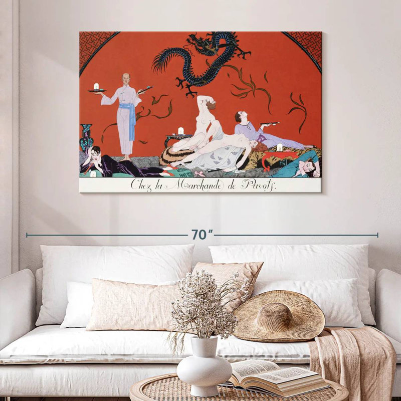 Leisha Chez La Marchande De Pavots 1920, 32" H x 48" W