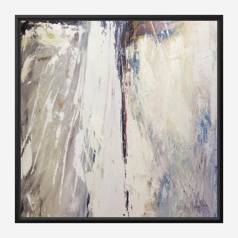 Mountain View - Artist Enhanced Canvas Print, 30" H x 30" W x 1.5" D, Black Framed Canvas