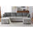 113.4 Inch Sectional Sofa Pull-Out Bed With Large Storage, USB Ports, And Cup Holders For Living Room Versatility-146709456