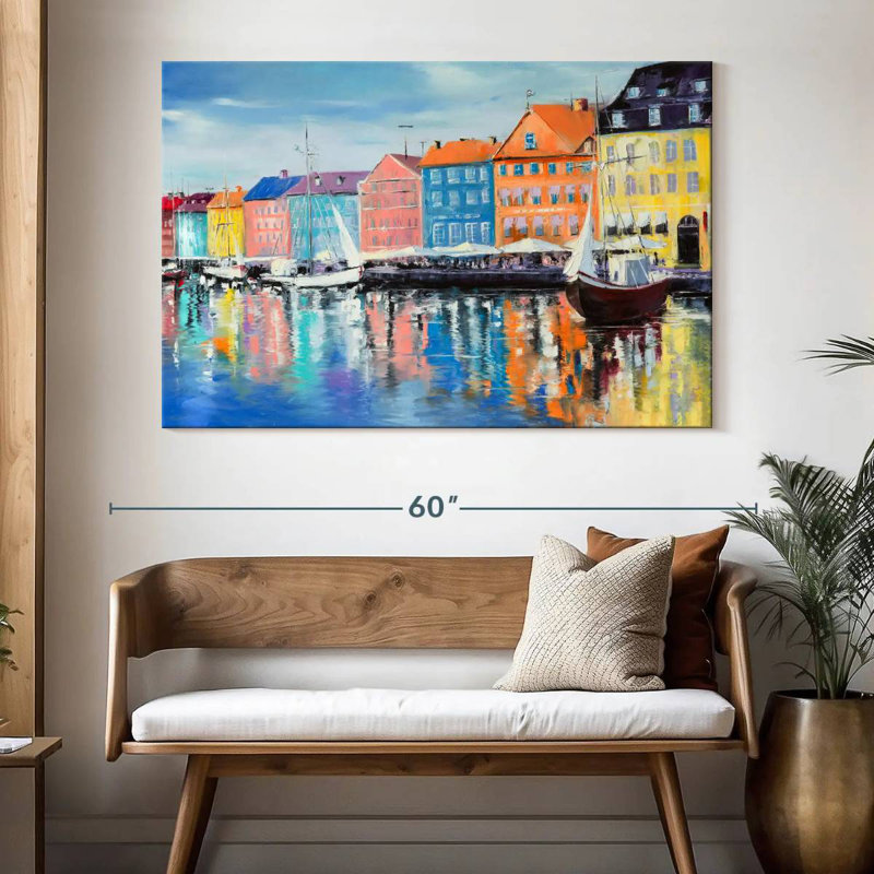 Ravi Cafes By Copenhagen Canal, H 34 po x l 51 po