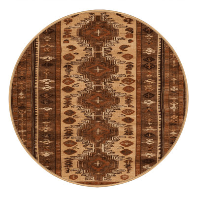 Machine Washable Turkish Brown Area Rug