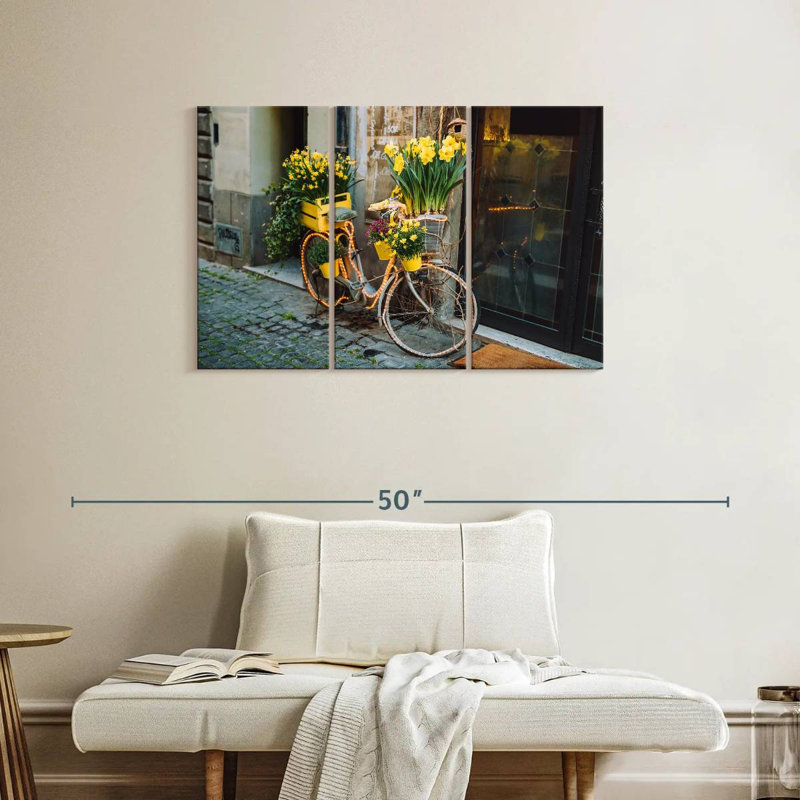 Vélo Mehar plein de fleurs, H 24 po x l 38 po