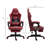 Racing Gaming Chair Diamond PU Leather Office Gamer Chair High Back Swivel Recliner with Footrest, Lumbar Support, Adjustable Height, Red