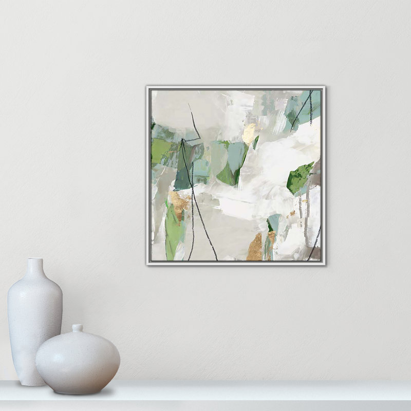 Enchanted Emerald I by Tom Reeves Print, White Floater Framed, 25.5" H x 25.5" W x 2" D