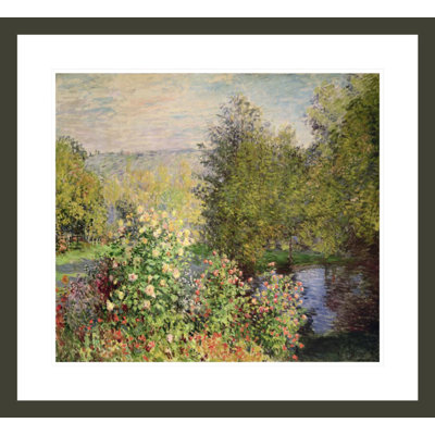 «A Corner of the Garden at Montgeron» par Claude Monet, impression giclée encadrée