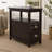 End Table, Narrow Nightstand With 2 Drawers and Open Shelf