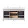 Ajhane 60'' Double Bathroom Vanity with Engineered Stone Top
