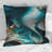 Abstract Geode Turquoise II - Abstract Marble Printed Throw Pillow