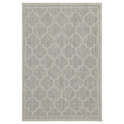 Sunshine GC_HAR2006 Silver 5 Ft. 3 In. X 7 Ft. 3 In. Indoor/Outdoor Area Rug