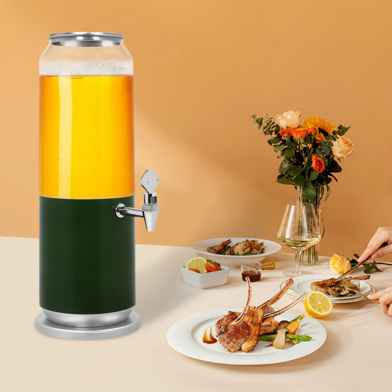 3L Portable Dispenser Wine Dispenser, Green