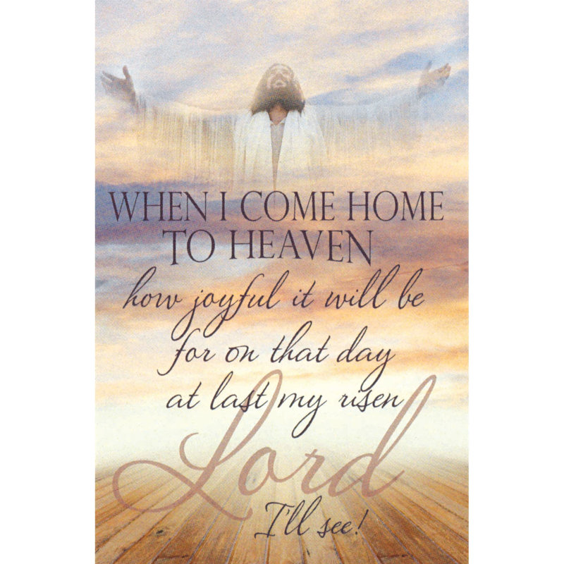 Figurine en croix avec carte «When I Come»