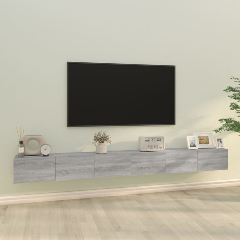 Ivoryana Unfinished Floating TV Stand for TVs up to 43", Grey