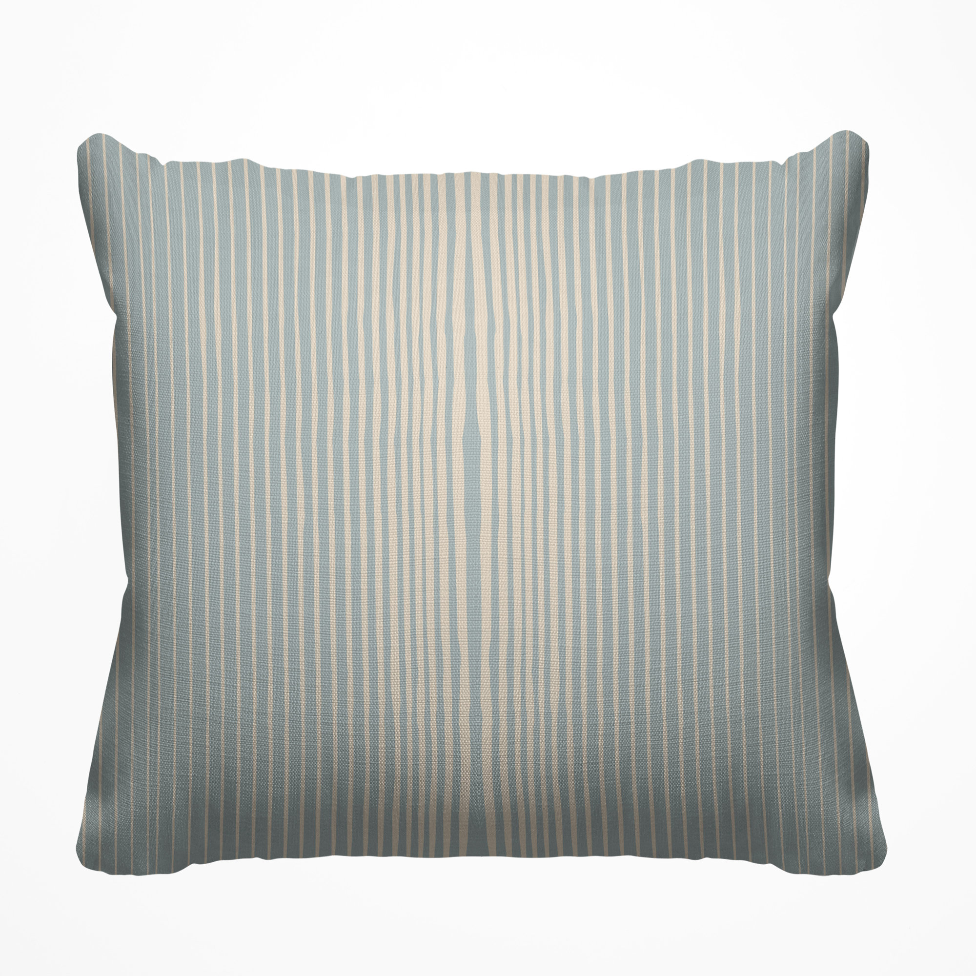 Ash Striped Indoor/Outdoor Throw Pillow, 20" x 20", Blue