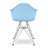 Modholic Eiffel Armchair With Steel Legs, Blue-2101798199-2118000265