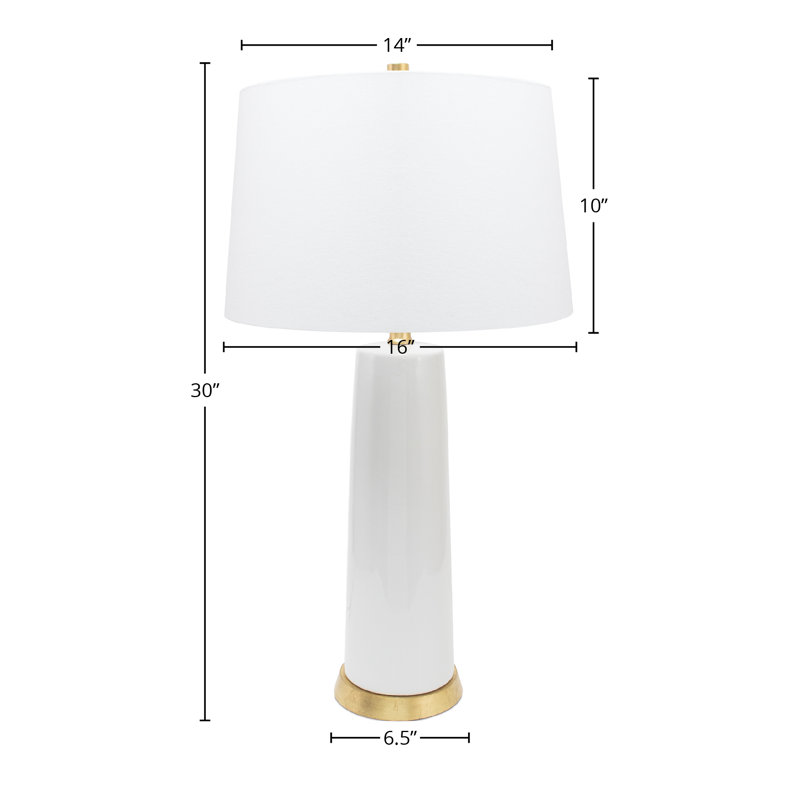 Table Lamp, White/Gold