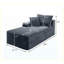 Canapé modulaire gris en velours côtelé, fauteuil d'appoint sans accoudoirs pour salon-1638682621