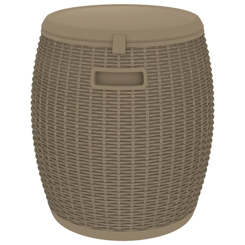 17 Stories Binkley 42.5cm W 37L Polypropylene Deck Box in Light Brown