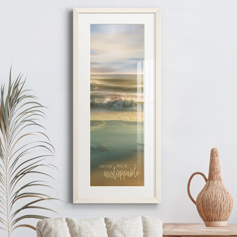 Peinture sur papier encadrée, Blanc