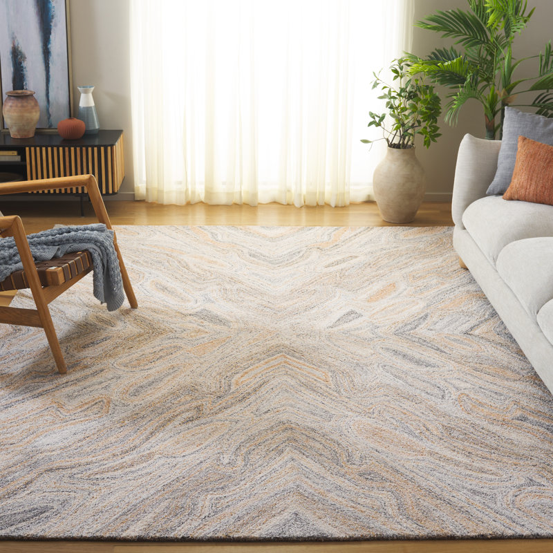 Tapis à motif abstrait Clen, Rectangle 8 pi x 10 pi
