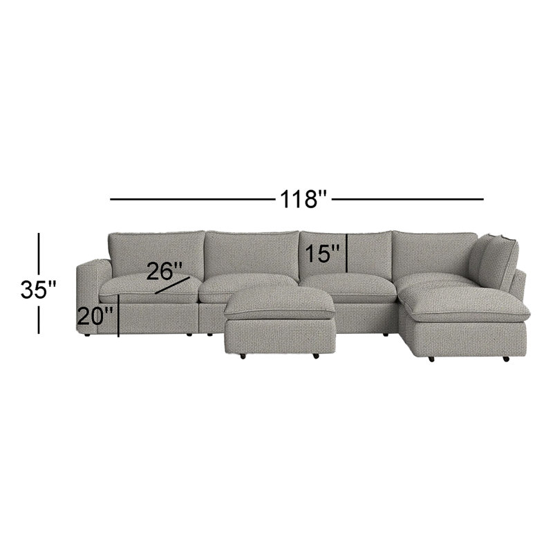 Whisper Modular Sectional, Ida Light Gray