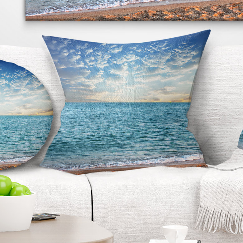 Coussins mobiles de plage au dessus d’un coussin lombaire, Carrée 18 po x 18 po