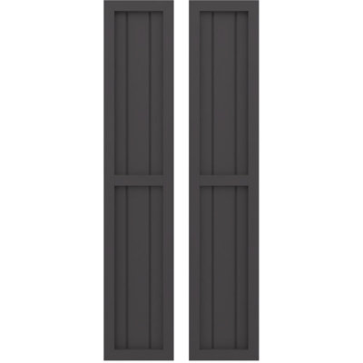 Americraft Two Equal Panel Framed Board-n-Batten Shutters (Per Pair)