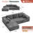Modern L-shaped Sectional Sofa-123884716