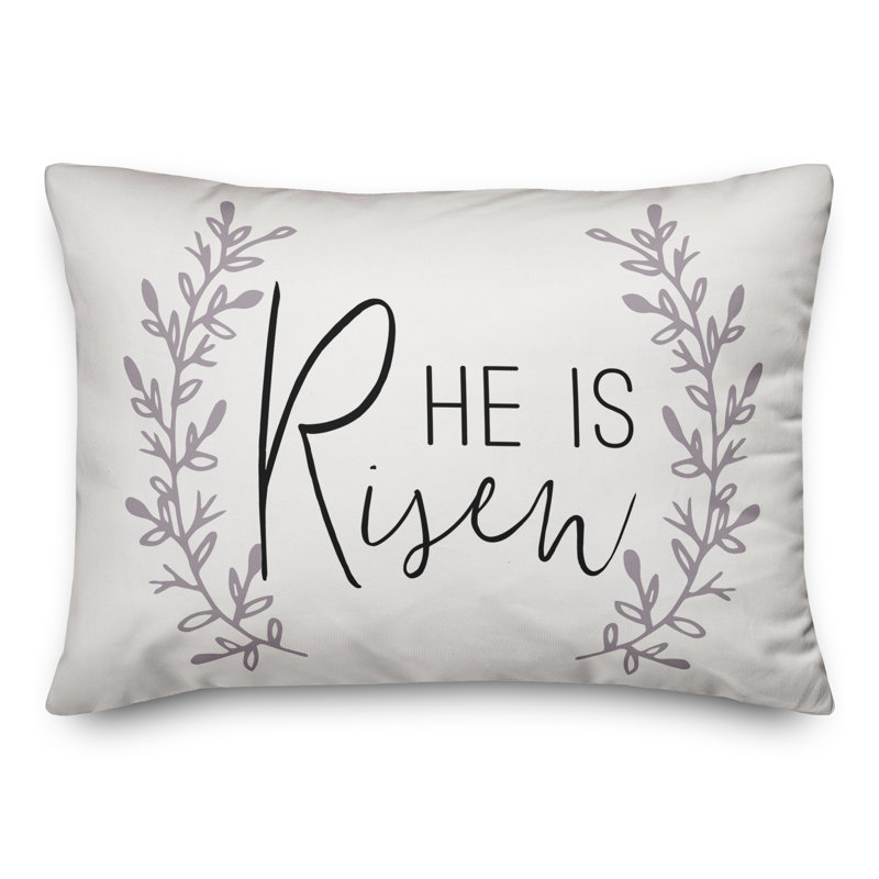  He Is Risen Lumbar Pillow