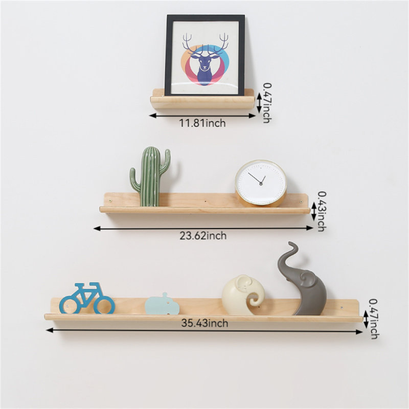 Tablette flottante en bois Lukesha