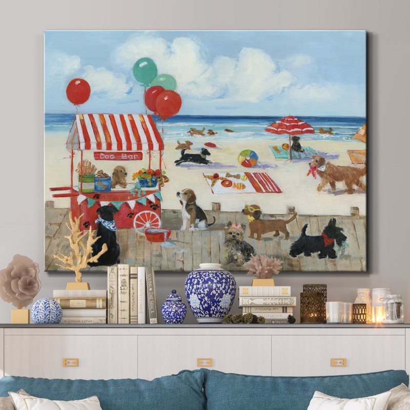 «Beach Bark Park I», reproduction sur toile tendue, H 24 po x l 36 po