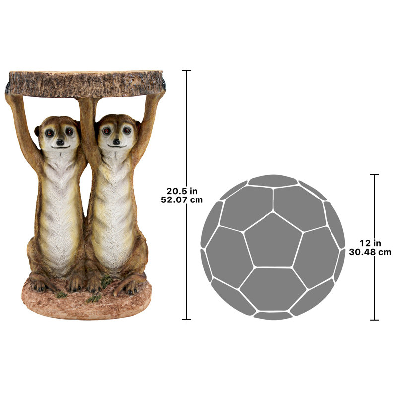 Table d'appoint sculpturale suricate