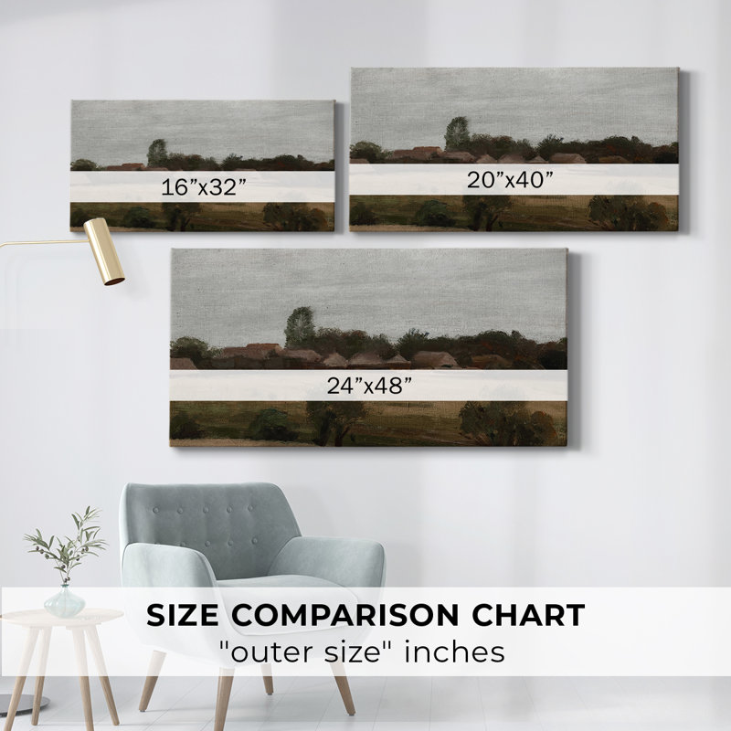 Série paysage - MC XXVII - Toile tendue avec châssis - Prêt à accrocher, H 16 po x l 32 po
