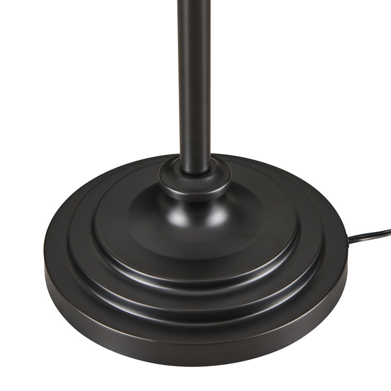 Lampadaire arqué en métal noir de 173 cm