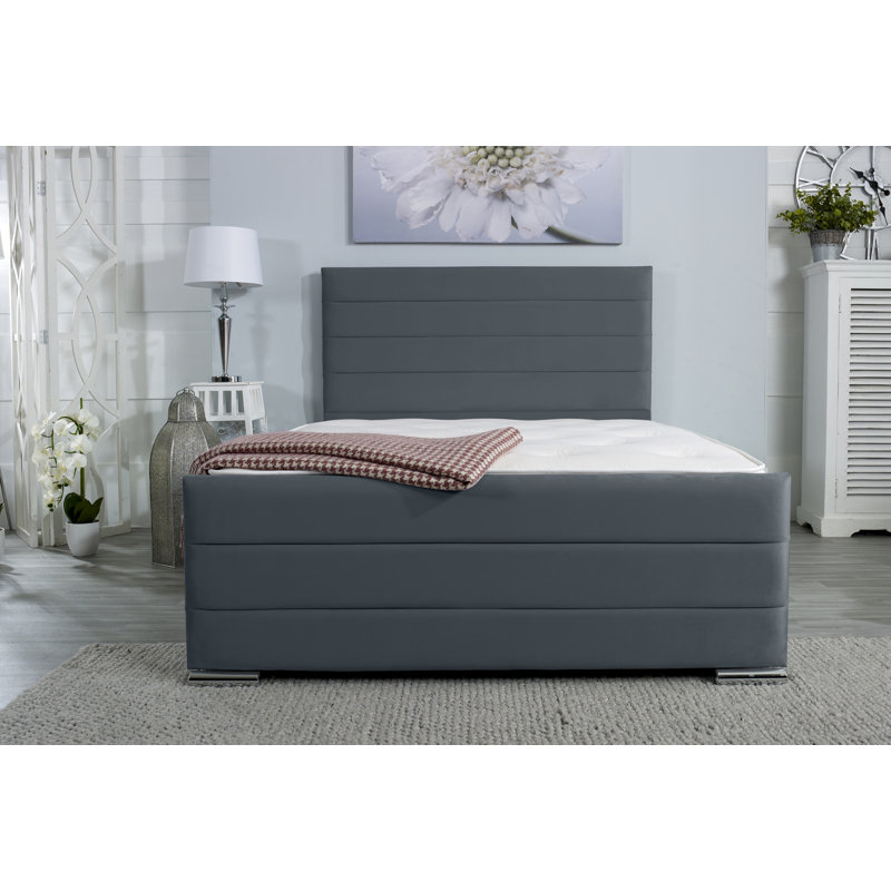 Aderholt Upholstered Bed Frame, Double (4'6), Steel