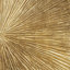 Triptyque abstrait en MDF, fini or métallisé, pose verticale, hauteur 114 cm (45 po).