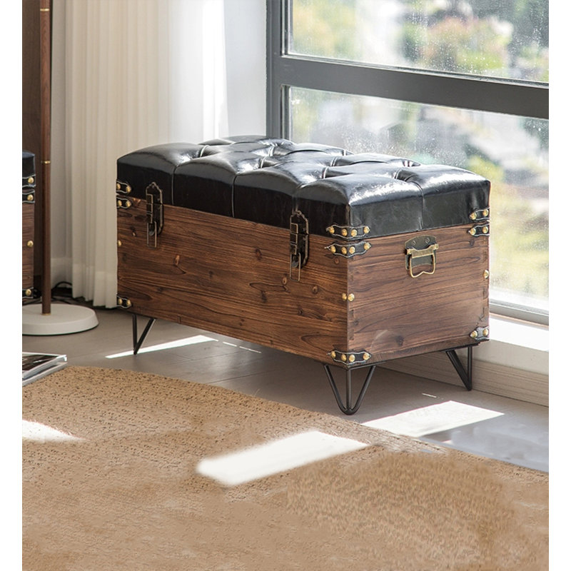 Banc de rangement rembourré avec protège-chaussures American Traditional