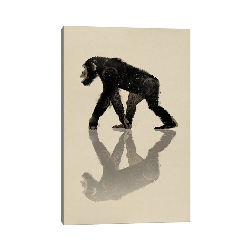 Chimp 1 Piece Wall Art on Canvas, 66.04 cm H x 45.72 cm W x 1.91 cm D, Wrapped Canvas