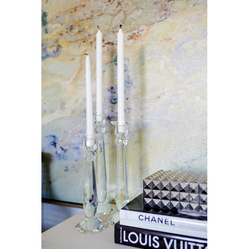 Cedella 14.5'' H Crystal Tabletop Candlestick