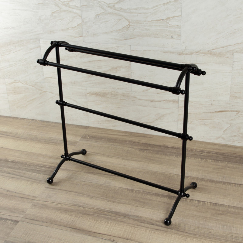 Kingston Brass Edenscape Freestanding Towel Rack, Matte Black