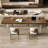 Nut-brown Rectangular Solid Wood writing desk-118001435