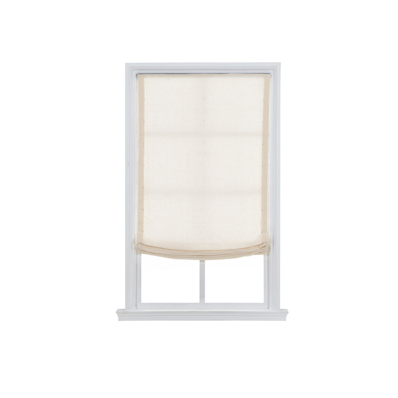 Room Darkening Roman shade, Beige, 27"W x 64"L