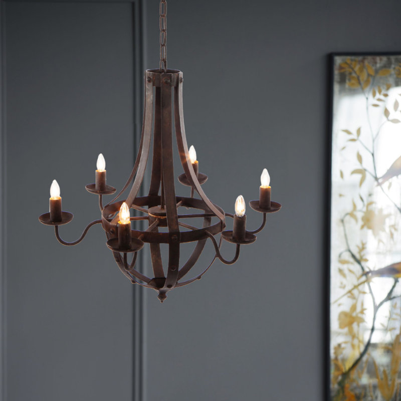 Lustre en métal 6 lumières