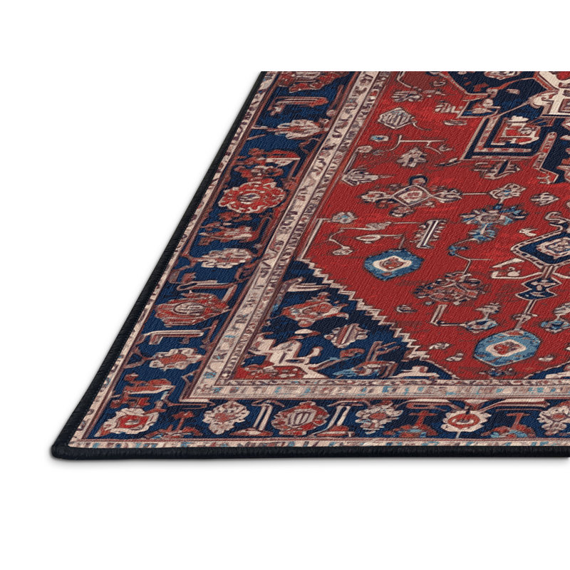 Tapis brun lavable à la machine, Rond 3 pi