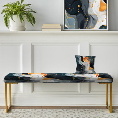Banc urbain rembourré en marbre Urban Retreat