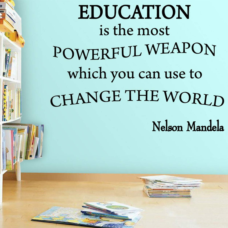 Adhésif décoratif "education is the puissant armes mandela quotes"