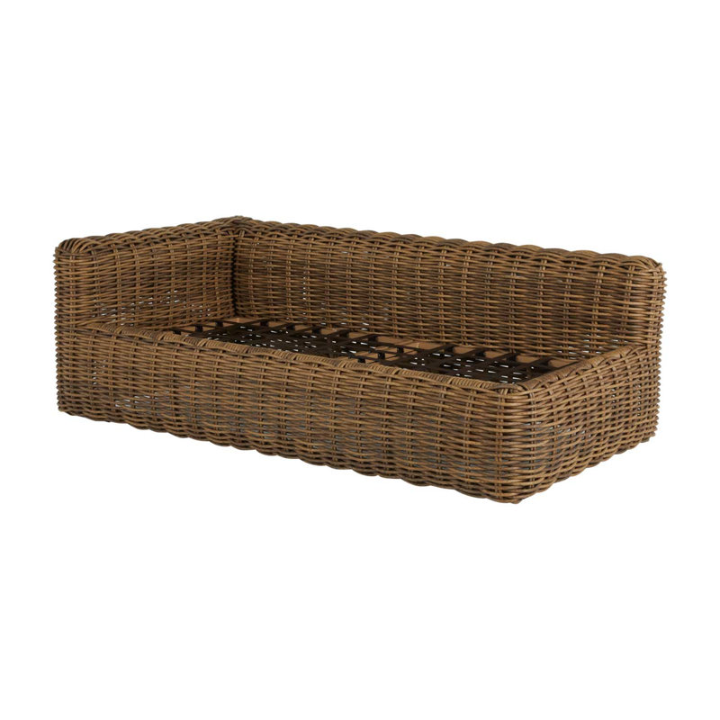 Canapé modulaire Montecito N-Dura, Chambray Rollo, Pas de soudure, Raphia