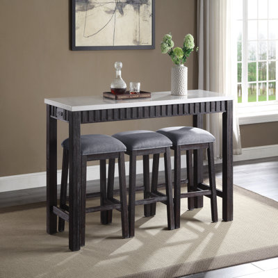 Midgard 3 - Person Four Leg Base Dining Set