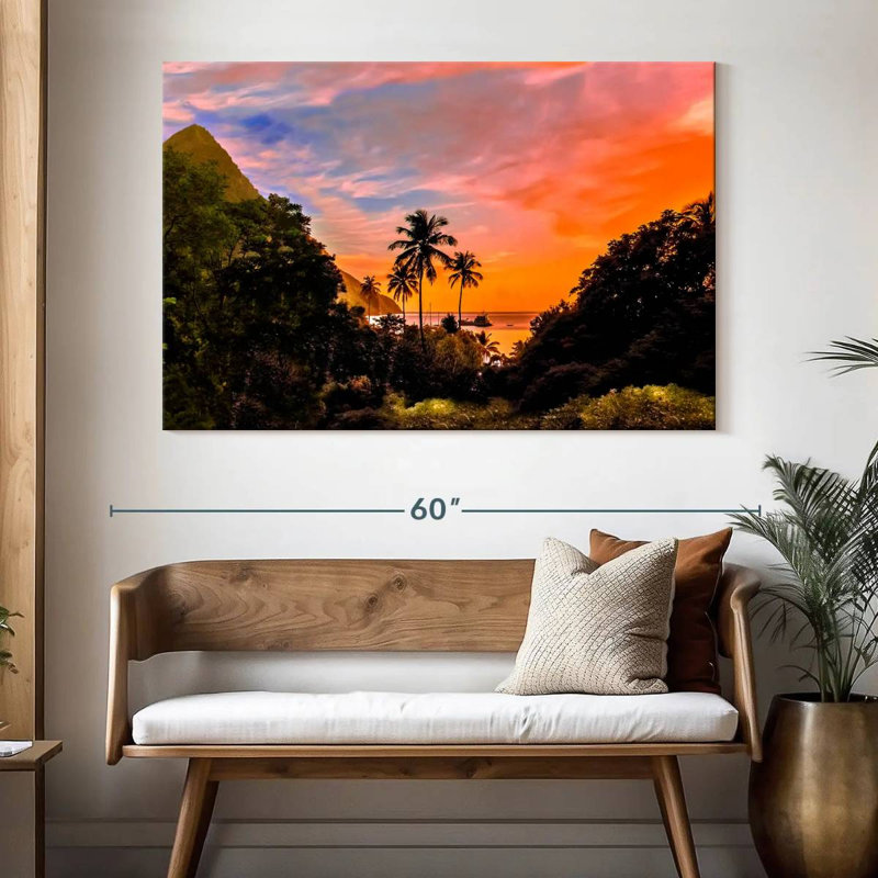 Gillard Saint Lucian Sunset, H 34 po x l 51 po