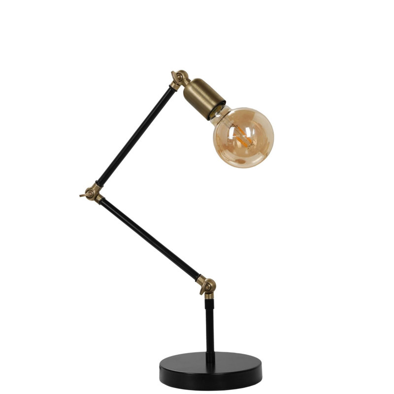 Lampe de bureau 17,72 po., Noir / laiton