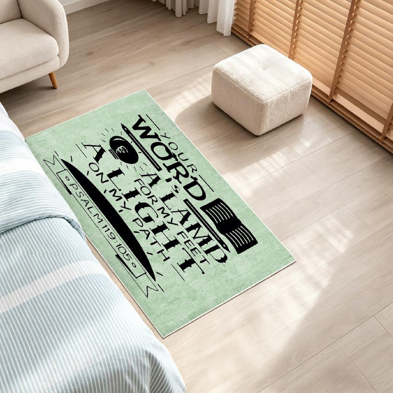 Tapis transparent clair lavable à la machine avec lettrage pour nouveau tapis, Rectangle 32" x 47"